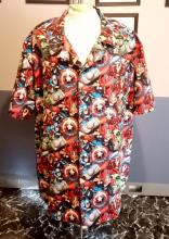 Marvel Print Hawaiian Shirt (Front)