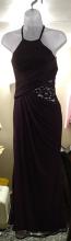 Dark Purple Halter Neck Prom Dress (Front)