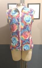 Image of Tie-dye Lined Fleece Vest Front