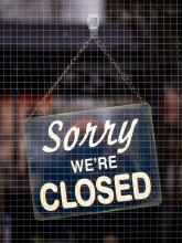 Sorry we are closed sign in window