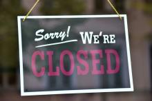 Sorry we are closed sign in window