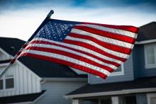Labor Day 2025 American Flag Post Picture