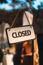 Picture of store closed sign for September 27, 2025
