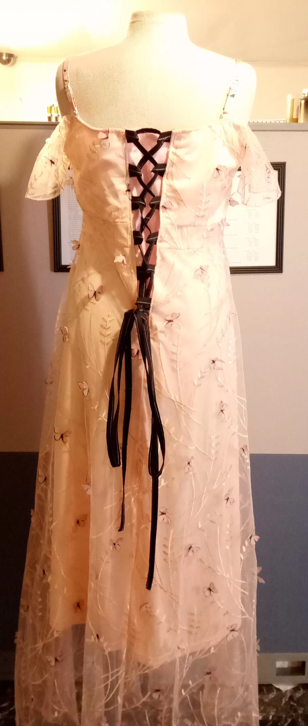 Butterfly Tulle Wedding Gown (Rear)