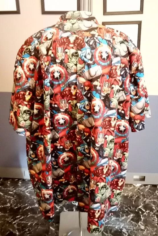 Marvel Print Hawaiian Shirt (Rear)