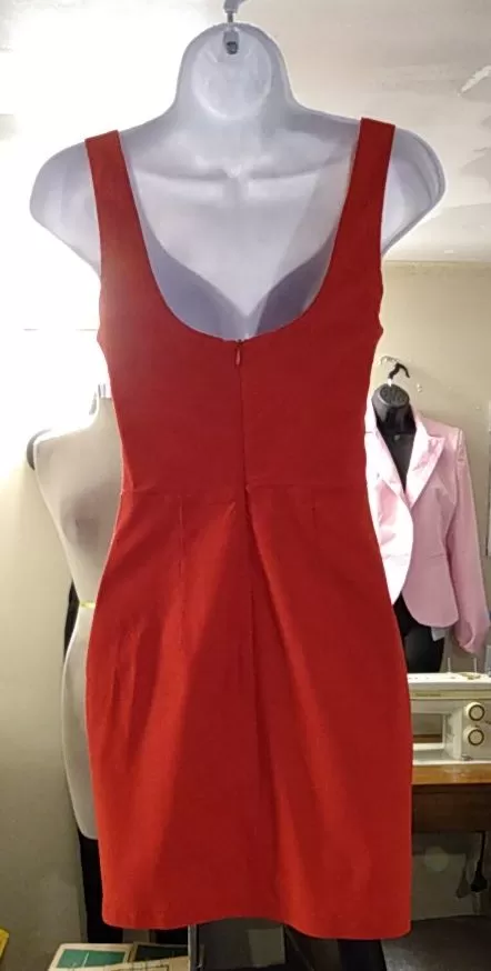Red Graduation Dress (Rear)