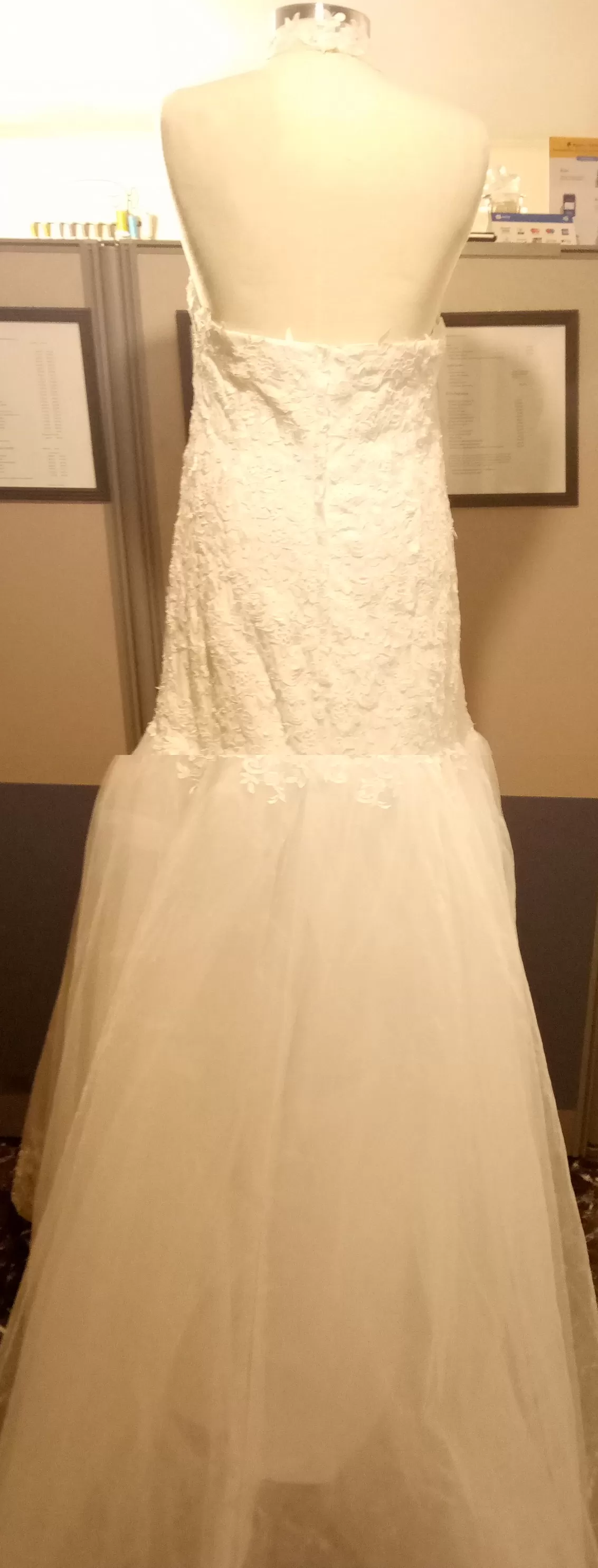 White Halter-Neck Wedding Gown (Rear)