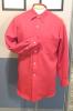Red Poplin Dress Shirt with Long Sleeves
