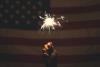 4th of July Image of Hand Holding Sparkler